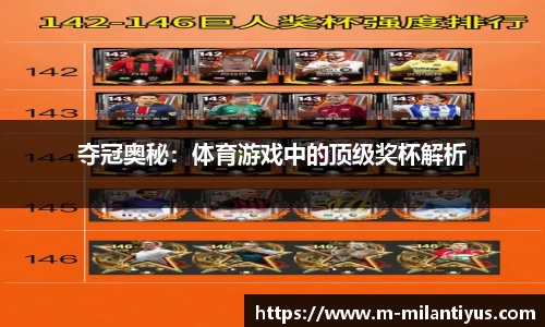 夺冠奥秘：体育游戏中的顶级奖杯解析